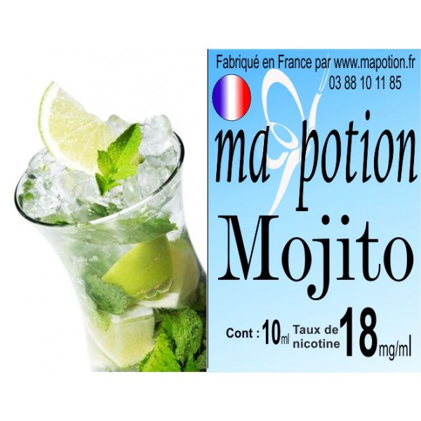 E-Liquide saveur Mojito, Eliquide Français, recharge liquide pour cigarette électronique, Ecig