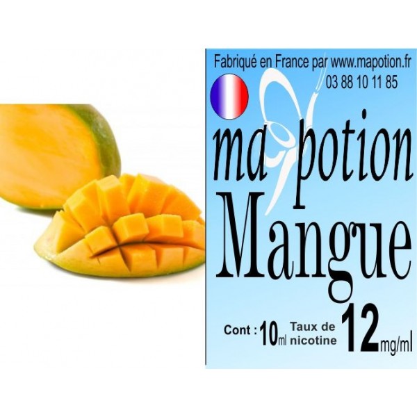 E-Liquide Fruit Mangue, Eliquide Français, recharge liquide pour cigarette électronique, Ecig