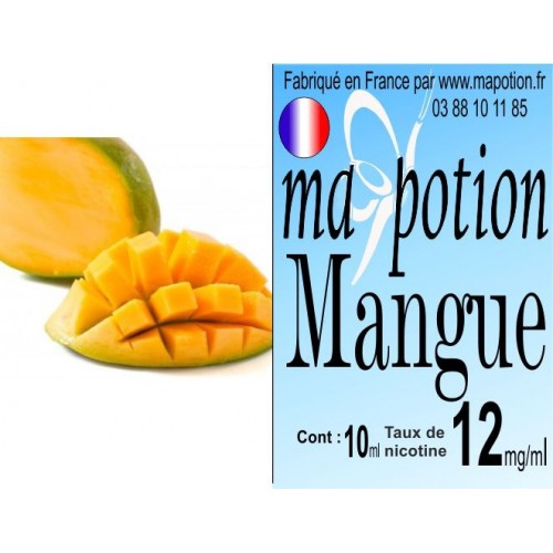 E-Liquide Fruit Mangue, Eliquide Français, recharge liquide pour cigarette électronique, Ecig