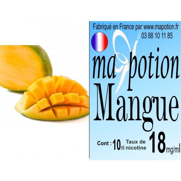 E-Liquide Fruit Mangue, Eliquide Français, recharge liquide pour cigarette électronique, Ecig