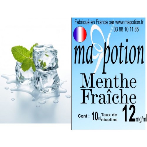 E-Liquide Saveur Menthe Fraîche, Eliquide Français, recharge liquide pour cigarette électronique, Ecig