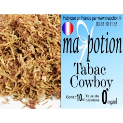 E-Liquide TABAC Cowboy, Eliquide Français, recharge liquide pour cigarette électronique, Ecig