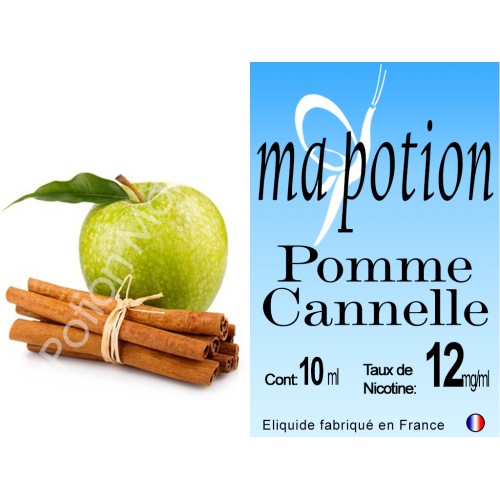 E-Liquide Fruit Pomme Cannelle, Eliquide Français, recharge liquide pour cigarette électronique, Ecig