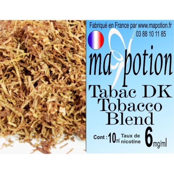 E-Liquide TABAC DK Tobacco Blend, Eliquide Français, recharge liquide pour cigarette électronique, Ecig