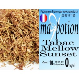 E-Liquide TABAC Mellow Sunset, Eliquide Français, recharge liquide pour cigarette électronique, Ecig