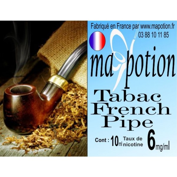 E-Liquide TABAC French Pipe, Eliquide Français, recharge liquide pour cigarette électronique, Ecig