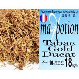 E-Liquide TABAC Gold Ducat, Eliquide Français, recharge liquide pour cigarette électronique, Ecig