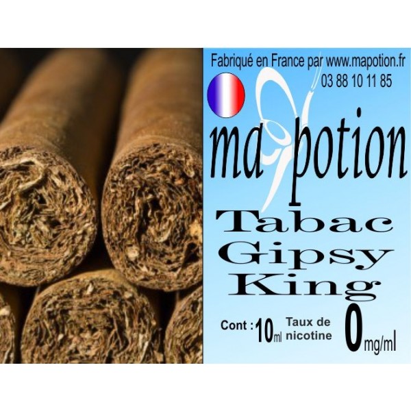 E-Liquide TABAC Gipsy King, Eliquide Français, recharge liquide pour cigarette électronique, Ecig