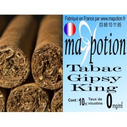 E-Liquide TABAC Gipsy King, Eliquide Français, recharge liquide pour cigarette électronique, Ecig