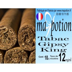 E-Liquide TABAC Gipsy King, Eliquide Français, recharge liquide pour cigarette électronique, Ecig