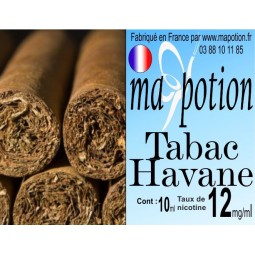 E-Liquide TABAC Havane, Eliquide Français, recharge liquide pour cigarette électronique, Ecig