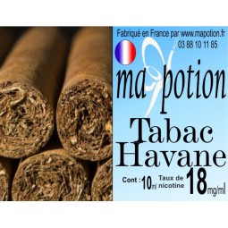 E-Liquide TABAC Havane, Eliquide Français, recharge liquide pour cigarette électronique, Ecig