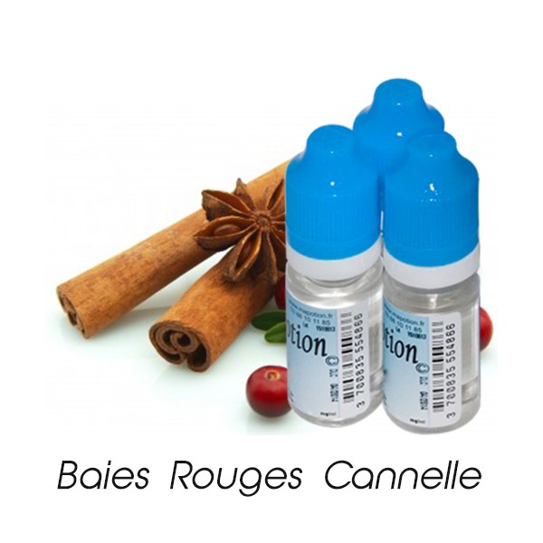 E-Liquide Fruits Baies rouges cannelle, Eliquide Français Ma Potion, recharge liquide cigarette électronique. Nicotine 0 mg