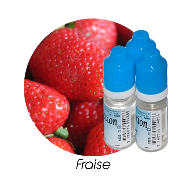 E-Liquide Fruit Fraise, Eliquide Français Ma Potion, recharge liquide pour cigarette électronique. Sans nicotine ni tabac