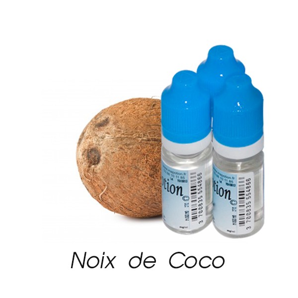 E-Liquide Fruit Noix de coco, Eliquide Français Ma Potion, recharge liquide pour cigarette électronique. Sans nicotine ni tabac