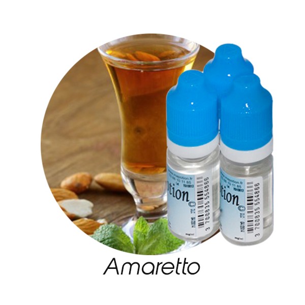 E-Liquide Saveur Amaretto, Eliquide Français Ma Potion, recharge liquide pour cigarette électronique. Sans nicotine ni tabac