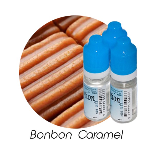 E-Liquide Saveur Bonbon Caramel, Eliquide Français Ma Potion, recharge liquide cigarette électronique. Sans nicotine ni tabac