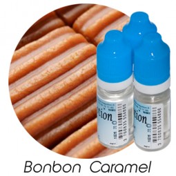 E-Liquide Saveur Bonbon Caramel, Eliquide Français Ma Potion, recharge liquide cigarette électronique. Sans nicotine ni tabac