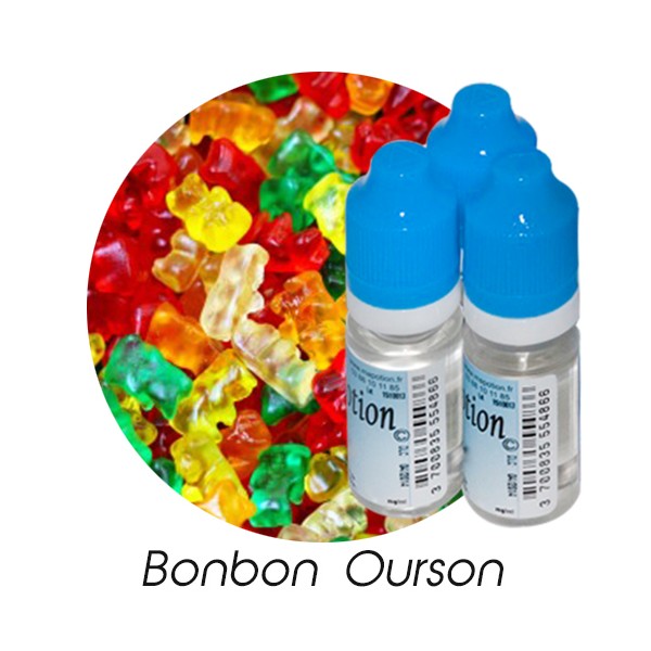 E-Liquide Saveur Bonbon ourson, Eliquide Français Ma Potion, recharge liquide cigarette électronique. Sans nicotine ni tabac