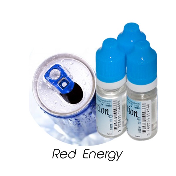 E-Liquide Saveur Red Energy, Eliquide Français Ma Potion, recharge liquide pour cigarette électronique. Sans nicotine ni tabac