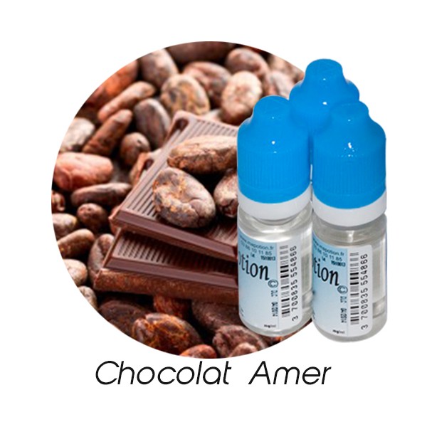 E-Liquide Saveur Chocolat Amer, Eliquide Français Ma Potion, recharge liquide cigarette électronique. Sans nicotine ni tabac