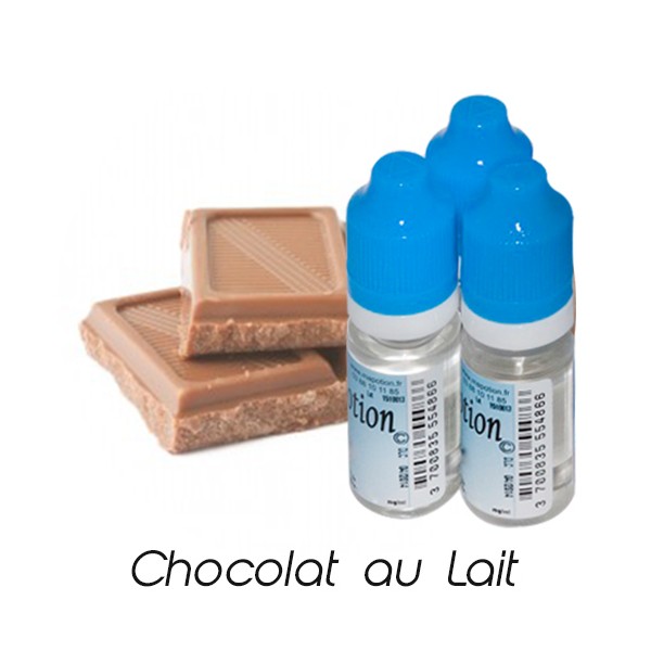 Lot de 3 E-Liquide Chocolat au Lait, Eliquide Français Ma Potion, recharge  cigarette électronique. Sans nicotine ni tabac