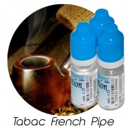 Lot de 3 E-Liquide TABAC French Pipe, Eliquide Français Ma Potion, recharge cigarette électronique. Sans nicotine ni tabac