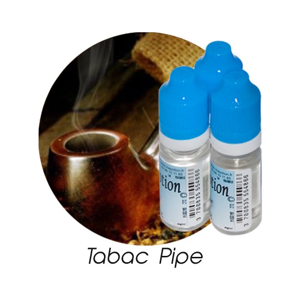 Lot de 3 E-Liquide TABAC Pipe, Eliquide Français Ma Potion, recharge liquide cigarette électronique. Sans nicotine ni tabac
