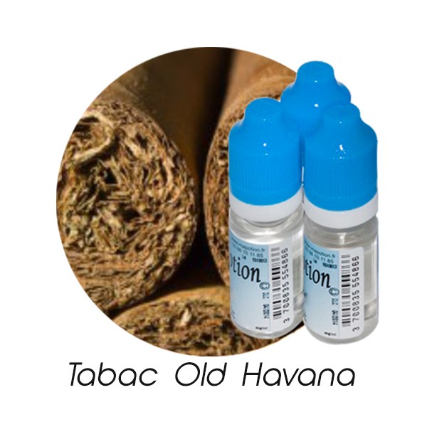 Lot de 3 E-Liquide TABAC Old Havana, Eliquide Français Ma Potion, recharge cigarette électronique. Sans nicotine ni tabac