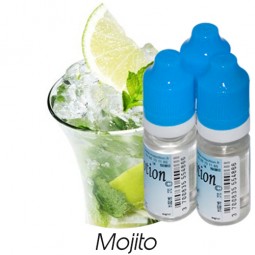 Lot de 3 E-Liquide Mojito, Eliquide Français Ma Potion, recharge liquide cigarette électronique. Sans nicotine ni tabac