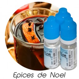Lot de 3 E-Liquide Epices de noel, Eliquide Français Ma Potion, recharge liquide cigarette électronique. Sans nicotine ni tabac