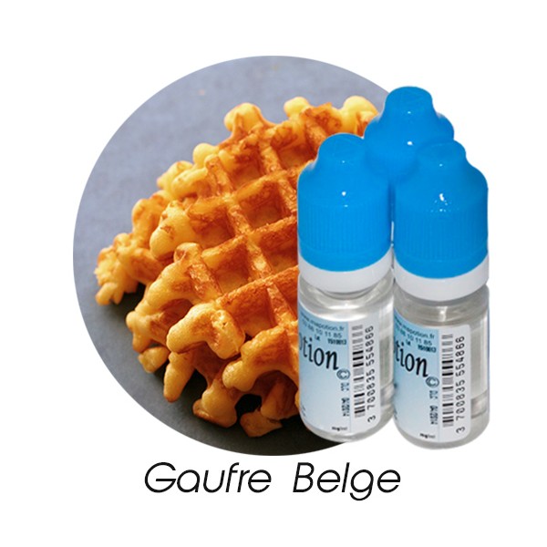 Lot de 3 E-Liquide Gaufre Belge, Eliquide Français Ma Potion, recharge liquide cigarette électronique. Sans nicotine ni tabac
