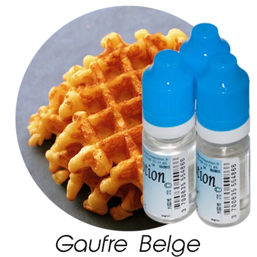 Lot de 3 E-Liquide Gaufre Belge, Eliquide Français Ma Potion, recharge liquide cigarette électronique. Sans nicotine ni tabac