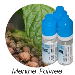 Lot de 3 E-Liquide Menthe Poivrée, Eliquide Français Ma Potion, recharge liquide cigarette électronique. Sans nicotine ni tabac