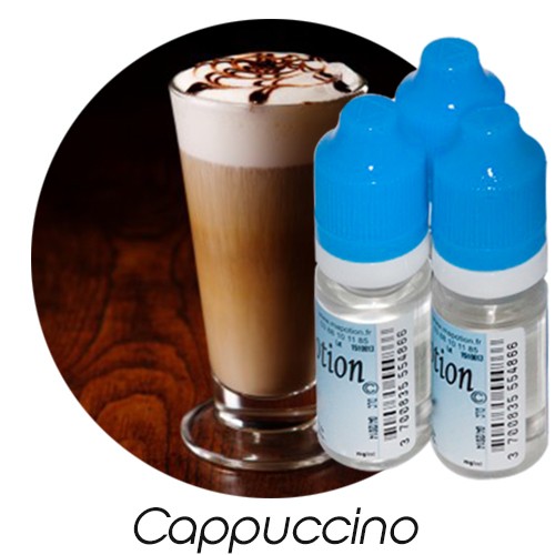 Lot de 3 E-Liquide Cappuccino, Eliquide Français Ma Potion, recharge liquide cigarette électronique. Sans nicotine ni tabac