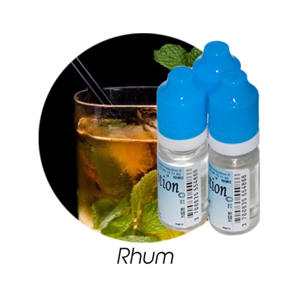 Lot de 3 E-Liquide Rhum, Eliquide Français Ma Potion, recharge liquide cigarette électronique. Sans nicotine ni tabac