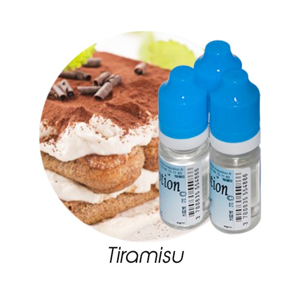 Lot de 3 E-Liquide Tiramisu, Eliquide Français Ma Potion, recharge liquide cigarette électronique. Sans nicotine ni tabac