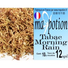 E-Liquide TABAC Morning Rain, Eliquide Français, recharge liquide pour cigarette électronique, Ecig