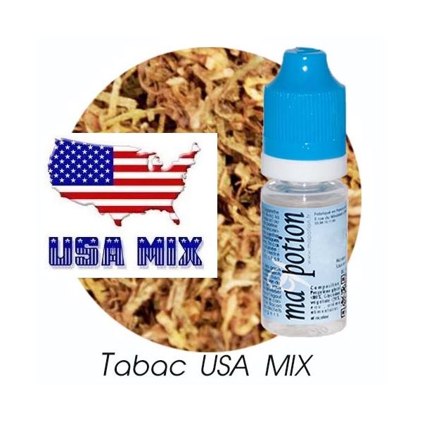 E-Liquide TABAC USA MIX, Eliquide Français, recharge liquide pour cigarette électronique, Ecig