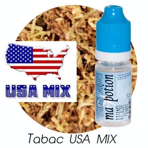 Eliquide TABAC USA MIX Nicotine 0-6-12-18 mg/ml E-liquide Français Cigarette  Electronique