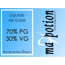 Liquide de Base 70/30 0mg, 10 flacons de 10ml, pour fabrication de Liquide ELiquide cigarette