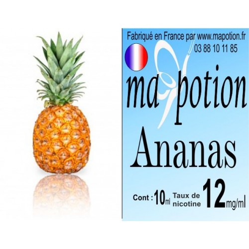 E-Liquide Fruit Ananas, Eliquide Français, recharge liquide pour cigarette électronique, Ecig