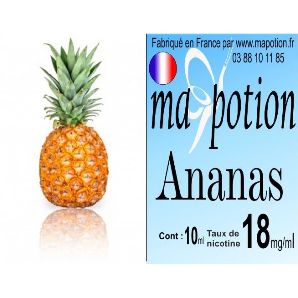 E-Liquide Fruit Ananas, Eliquide Français, recharge liquide pour cigarette électronique, Ecig