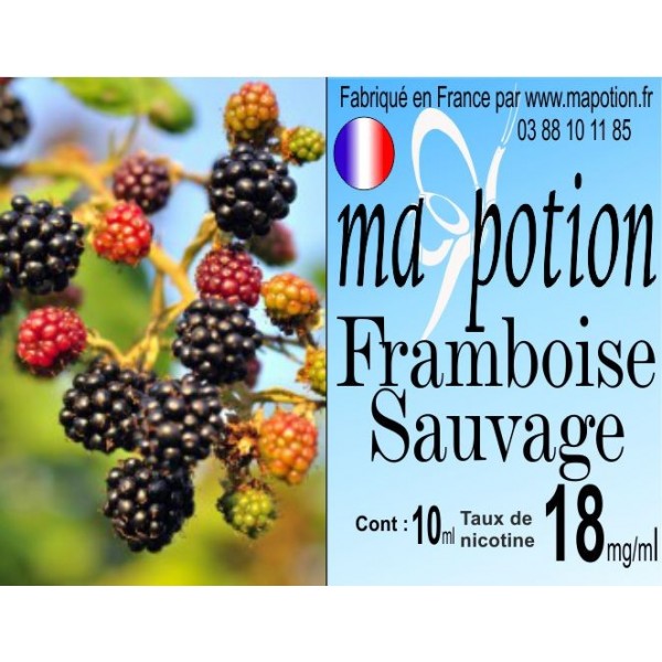 E-Liquide Fruit Framboise Sauvage, Eliquide Français, recharge liquide pour cigarette électronique, Ecig