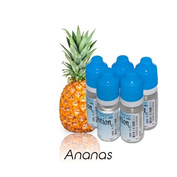 Lot de 5 E-Liquide Fruit Ananas, Eliquide Français Ma Potion, recharge liquide cigarette électronique. Sans nicotine ni tabac