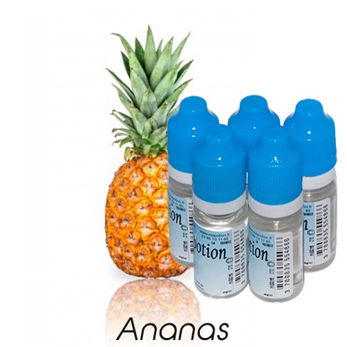 Lot de 5 E-Liquide Fruit Ananas, Eliquide Français Ma Potion, recharge liquide cigarette électronique. Sans nicotine ni tabac