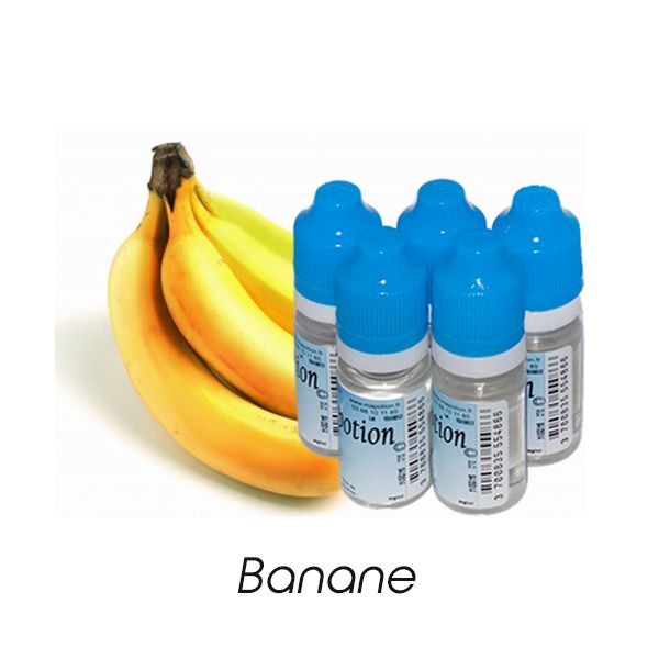 Lot de 5 E-Liquide Fruit Banane, Eliquide Français Ma Potion, recharge liquide cigarette électronique. Sans nicotine ni tabac