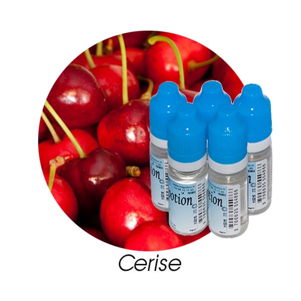 Lot de 5 E-Liquide Fruit Cerise, Eliquide Français Ma Potion, recharge liquide cigarette électronique. Sans nicotine ni tabac