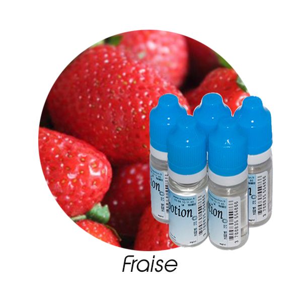 Lot de 5 E-Liquide Fruit Fraise, Eliquide Français Ma Potion, recharge liquide cigarette électronique. Sans nicotine ni tabac