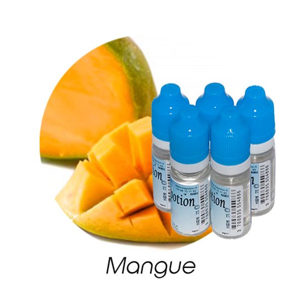 Lot de 5 E-Liquide Fruit Mangue, Eliquide Français Ma Potion, recharge liquide cigarette électronique. Sans nicotine ni tabac